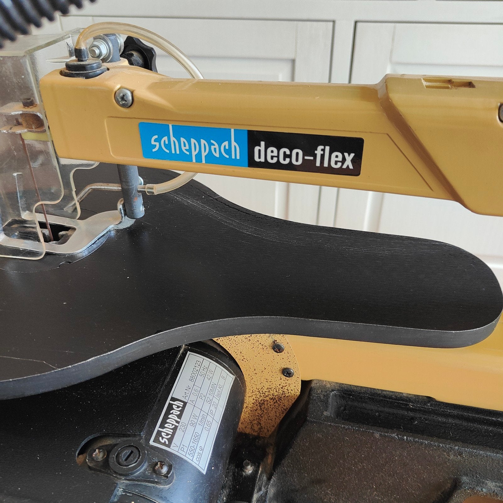 Scheppach Deco-Flex Figuurzaag op houten voetplaat, Gebruikt, Scheppach, Ophalen of Verzenden, 30 tot 70 mm