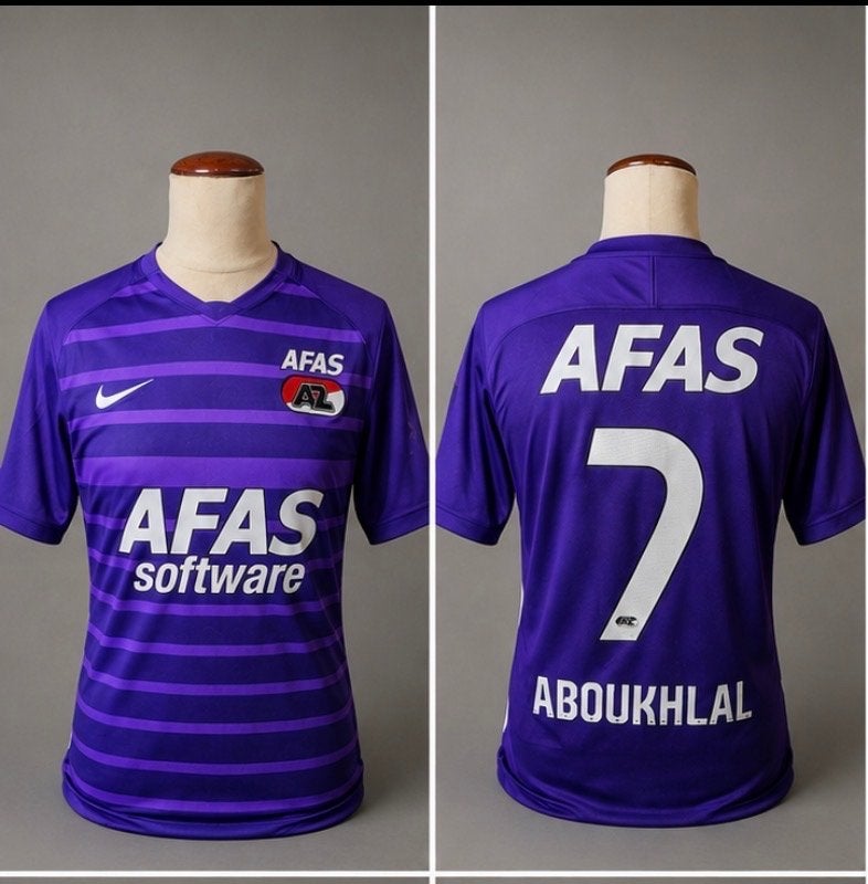 Matchworn Aboukhlal AZ shirt, Ophalen of Verzenden, Gebruikt, AZ, Shirt