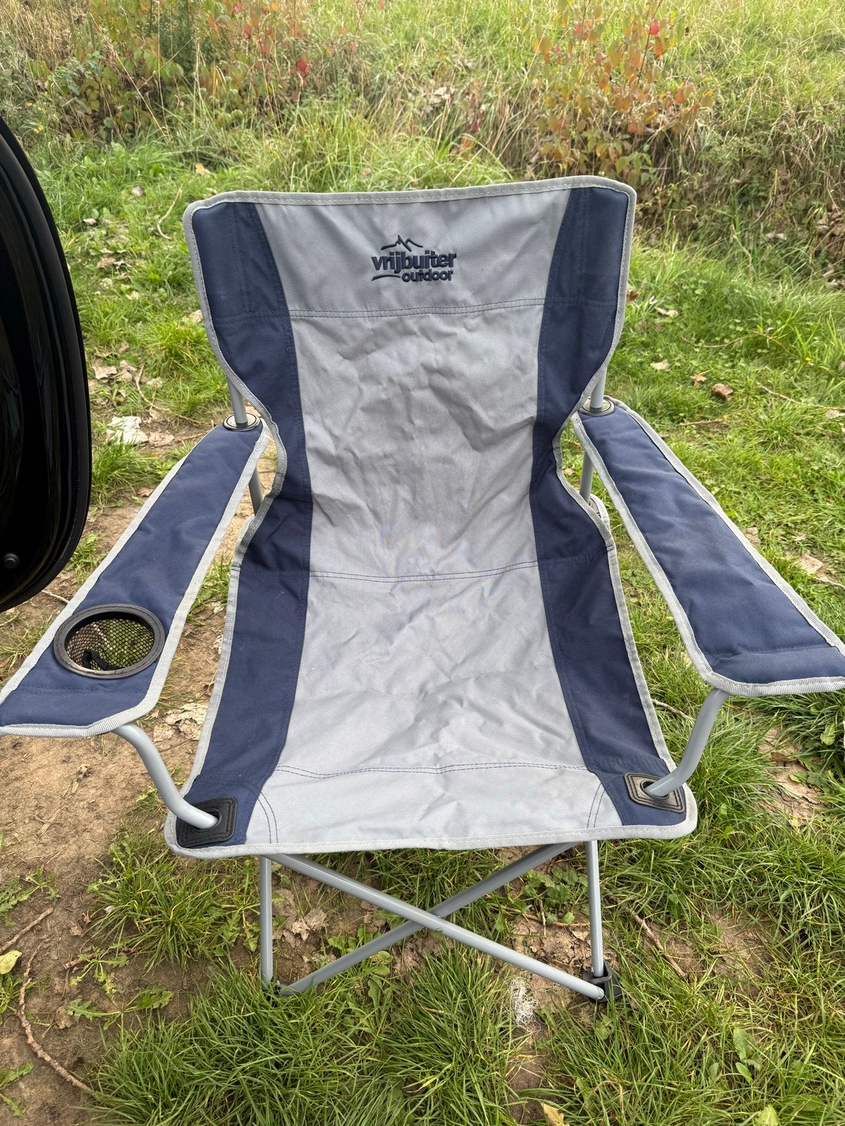 Vrijbuiter Outdoor Campingstoel met bekerhouder, Ophalen of Verzenden, Gebruikt, Campingstoel