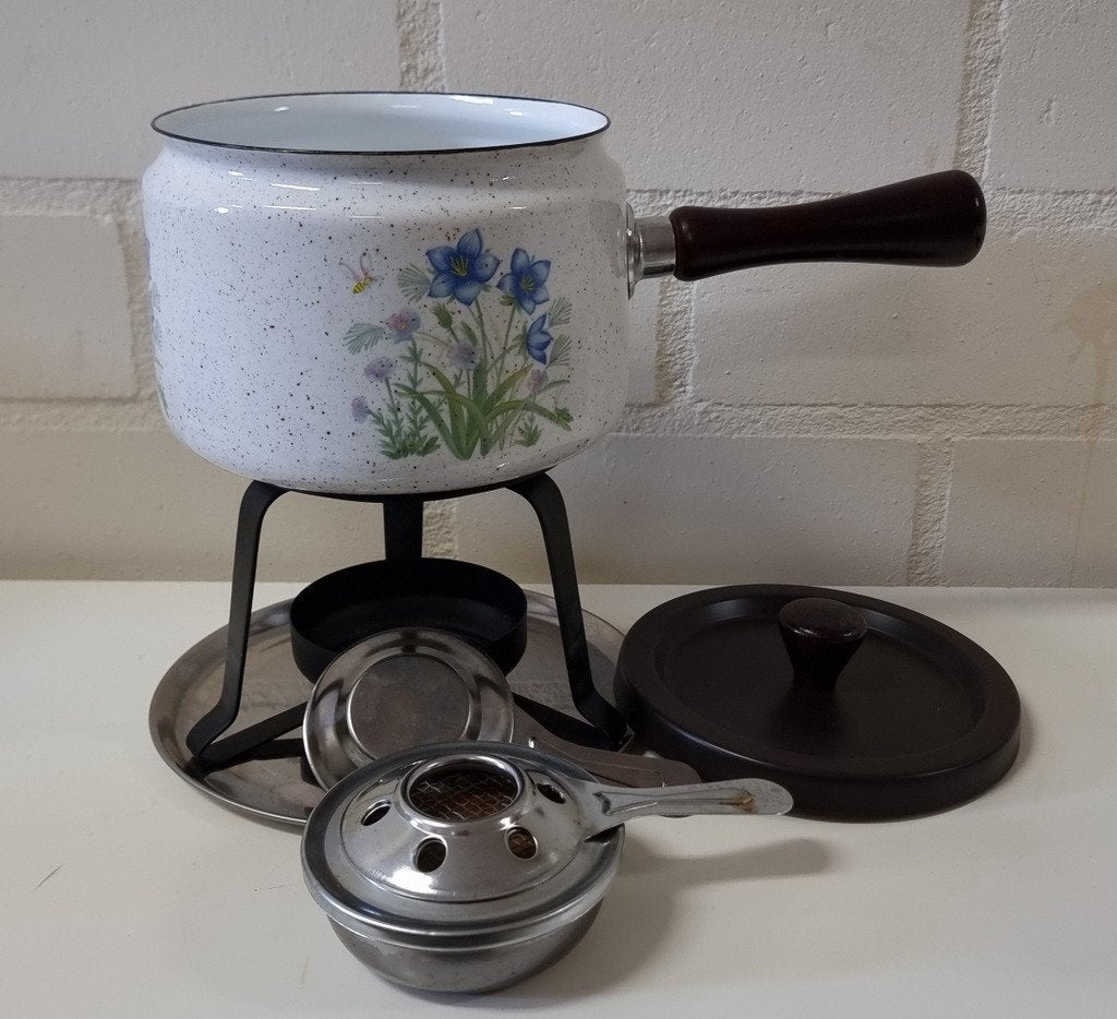 2136 vintage fonduestel fonduepan fondueset fonduepot, Ophalen of Verzenden, Brander, Fondueset