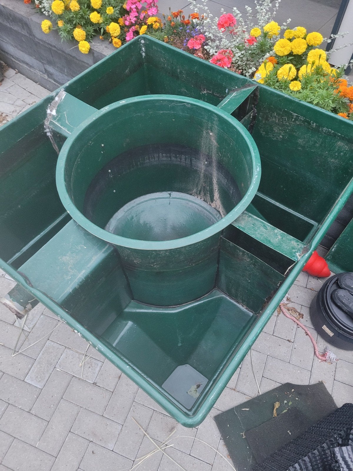 Vijverfilter met vortex en filtermateriaal, Ophalen, Gebruikt, Vijverfilter