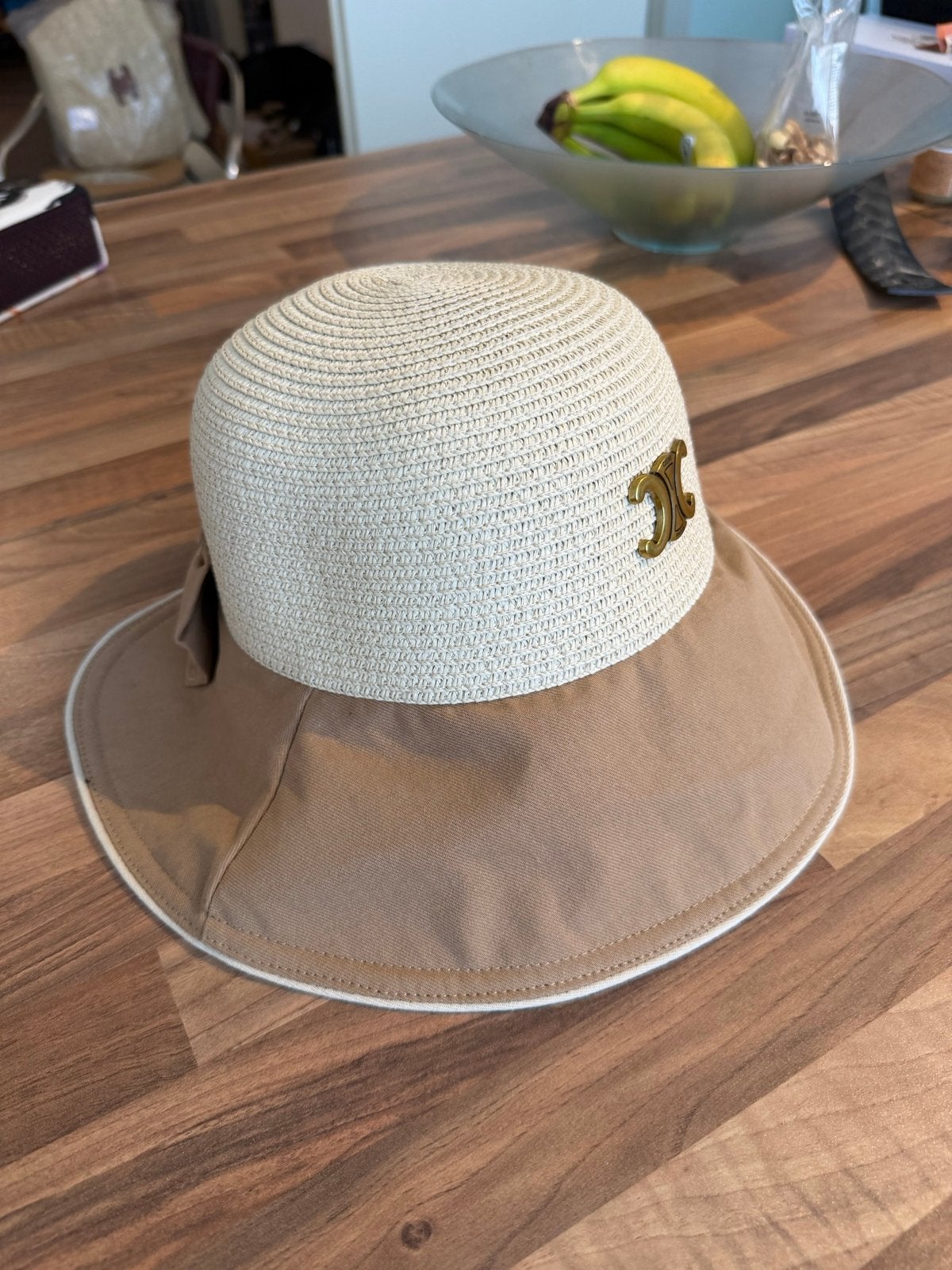 Celine Strohoed met lint -  nieuw, Kleding | Dames, Hoeden en Petten, Ophalen of Verzenden, Nieuw, One size fits all, Hoed