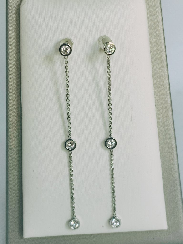 Exclusieve oorhangers met diamanten 0,64kt, Sieraden, Tassen en Uiterlijk, Oorbellen, Overige materialen, Hangers, Ophalen of Verzenden