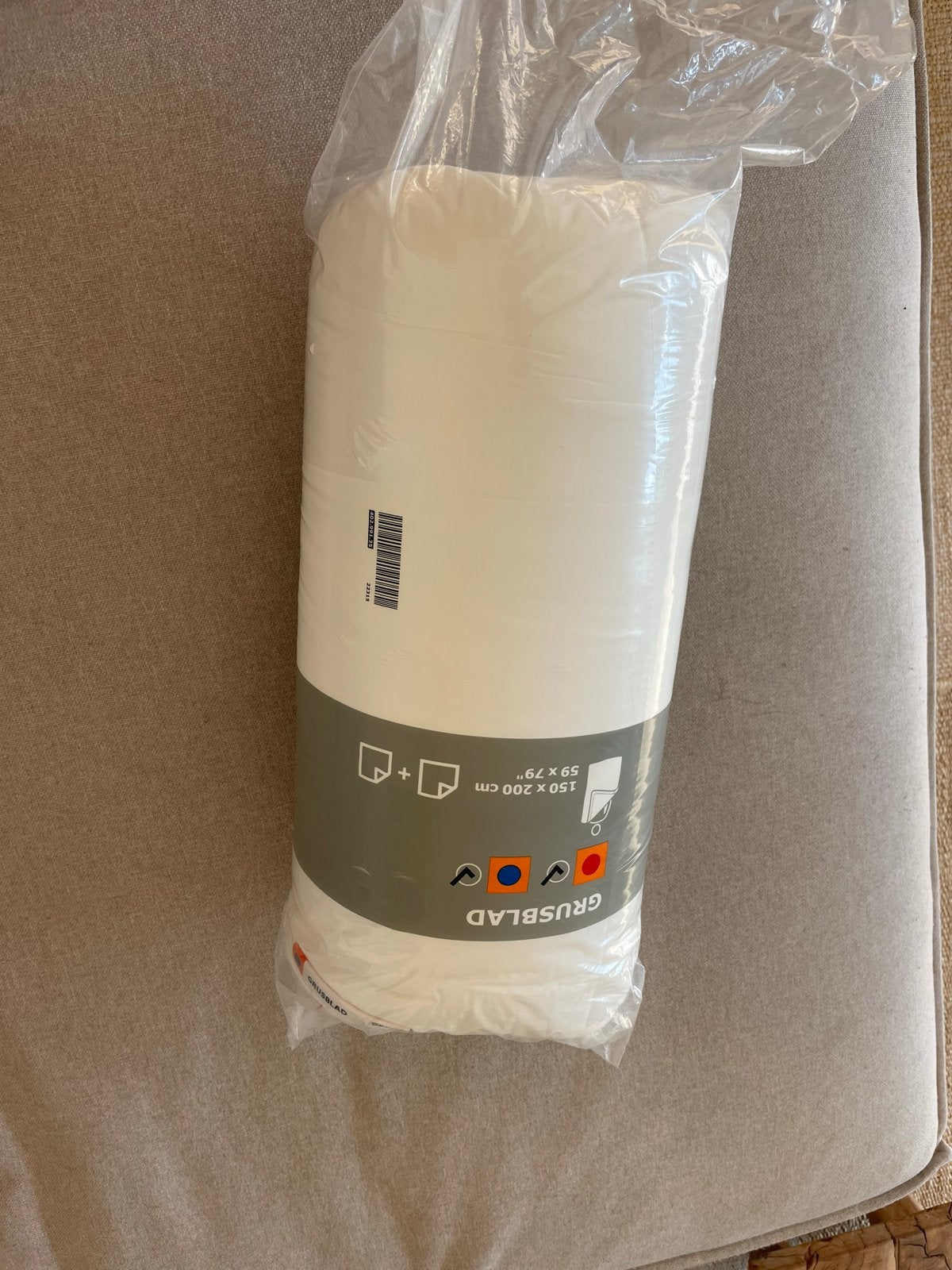 IKEA Grusblad Dekbed 150x200 - Nieuw en Ongeopend, Ophalen, Eenpersoons, Wit, Nieuw