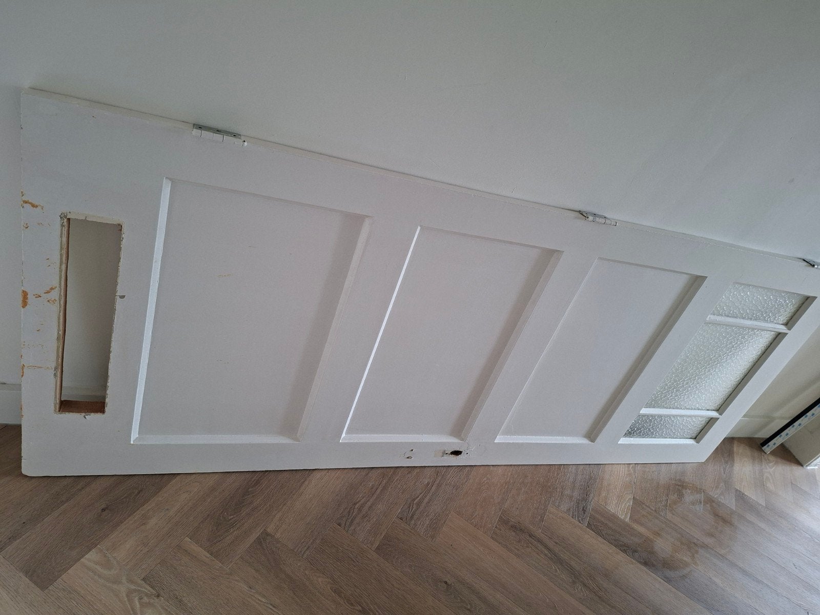 Paneeldeur met glas 211,5/82,5, Ophalen, Gebruikt, Binnendeur, Glas