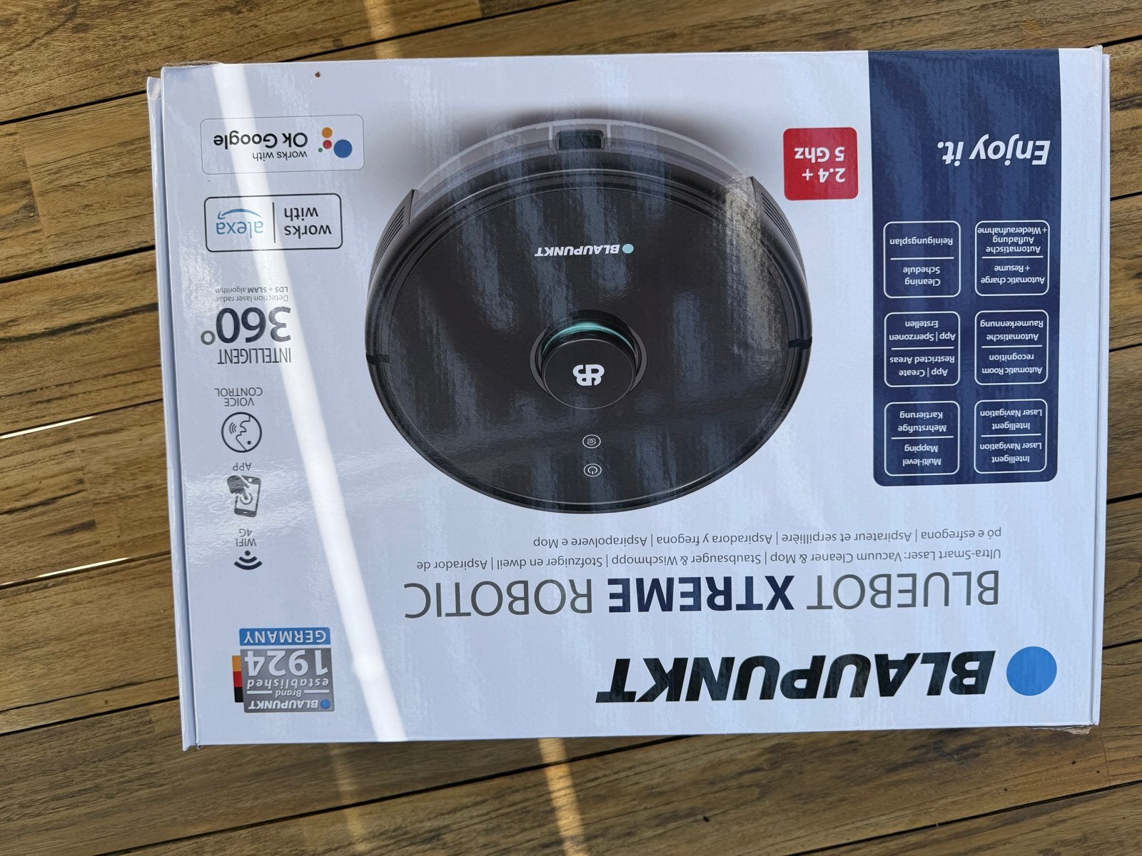 Blaupunkt Bluebot Xtreme Robotic Stofzuiger met dweilfunctie, Gebruikt, Ophalen of Verzenden, Robotstofzuiger, Bedienbaar via app