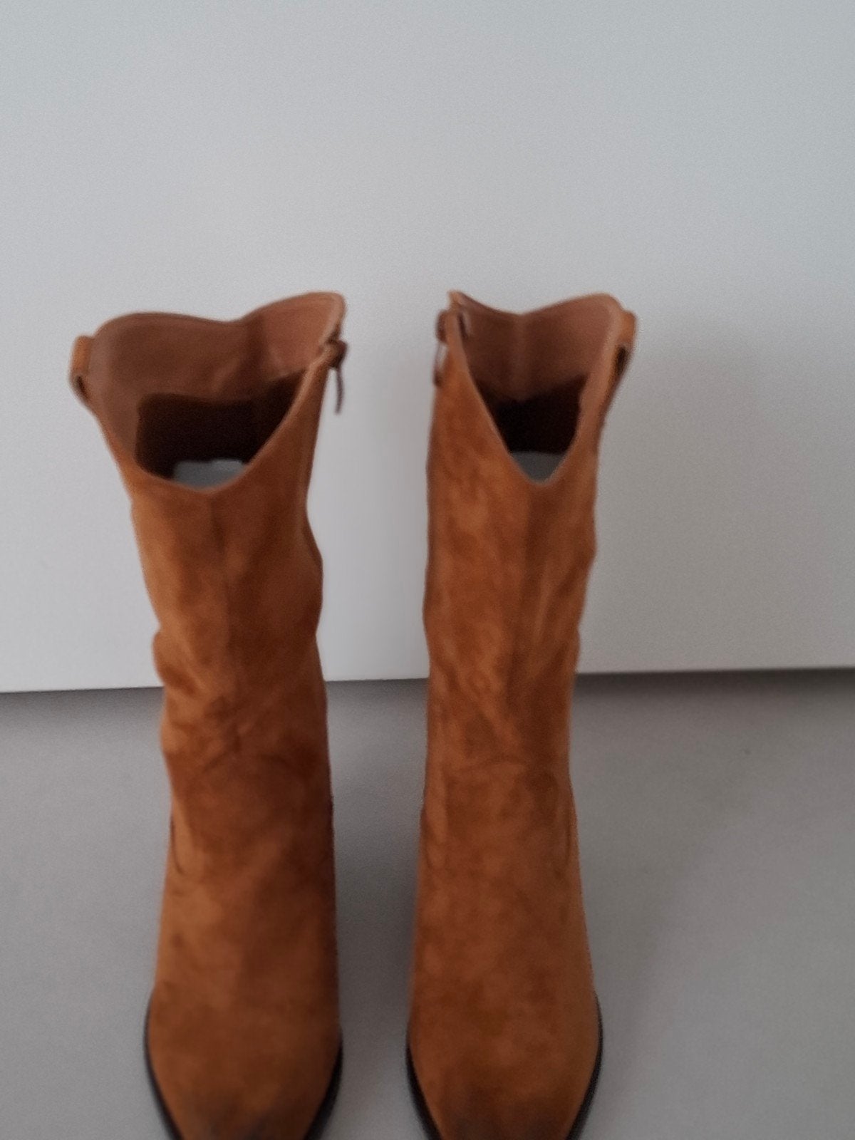 Suède cowboylaarzen - Maat 38, Ophalen of Verzenden, Gedragen, Bruin, Lage of Enkellaarzen