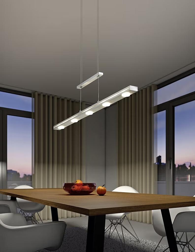 Trio Leuchten Lacal LED JoJo hanglamp, nikkel mat, Ophalen, Gebruikt, Metaal, Modern