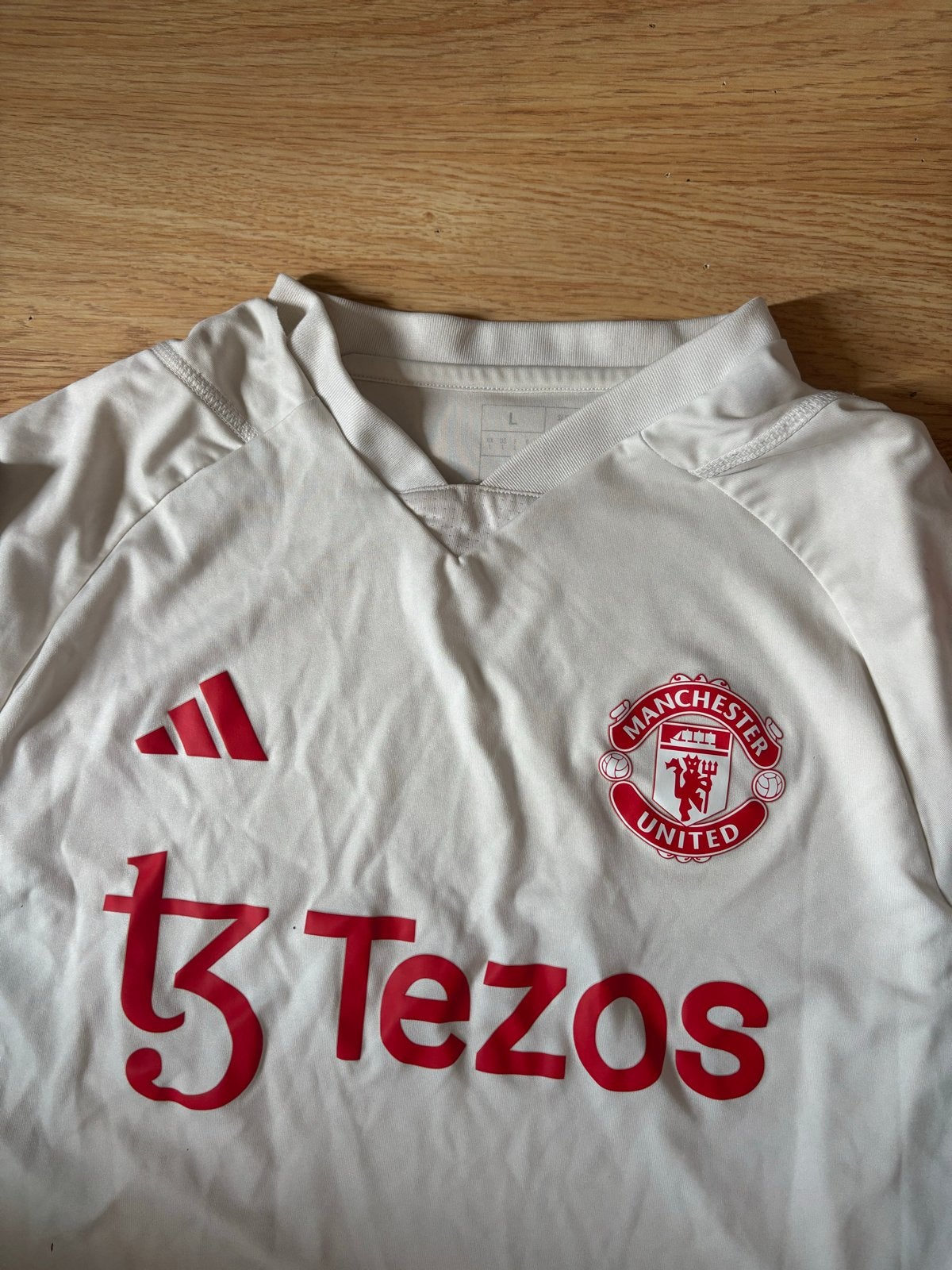 Manchester United Uitshirt 2022/2023 - Maat L, Maat 52/54 (L), Verzenden, Wit, Nieuw