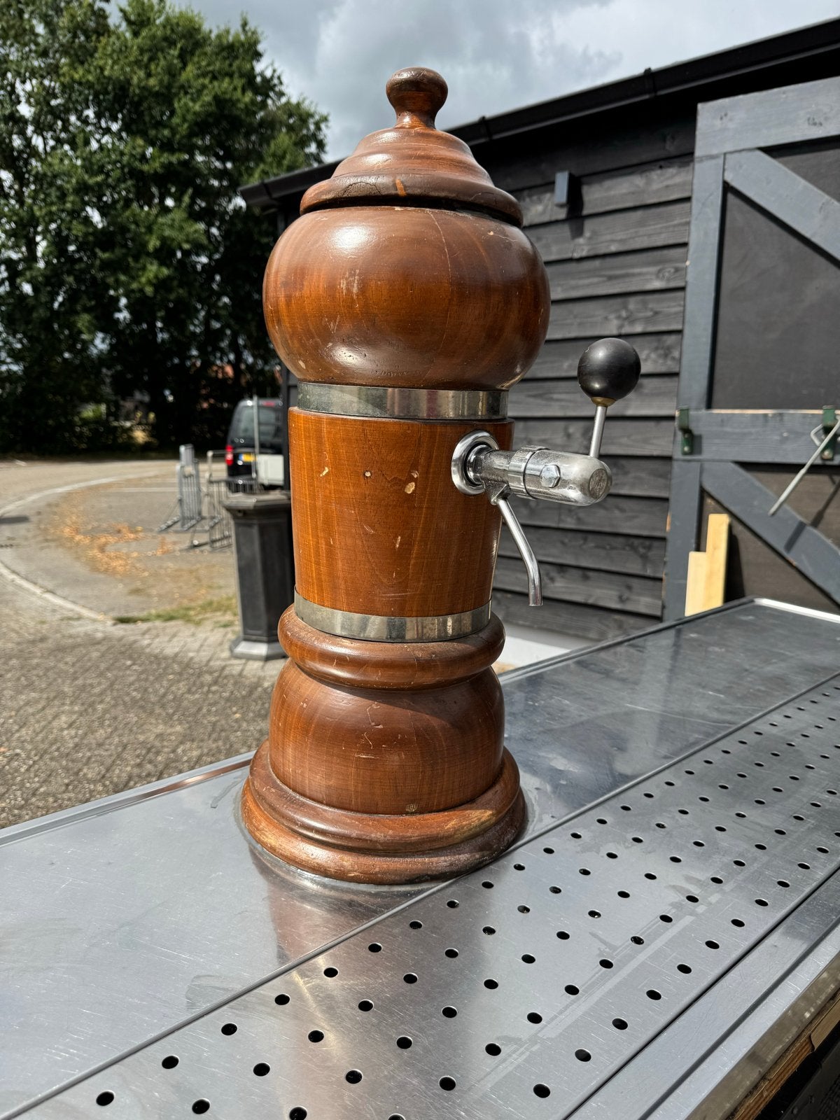 Mobiele bar met authentieke tap en koeling, Huis en Inrichting, Ophalen
