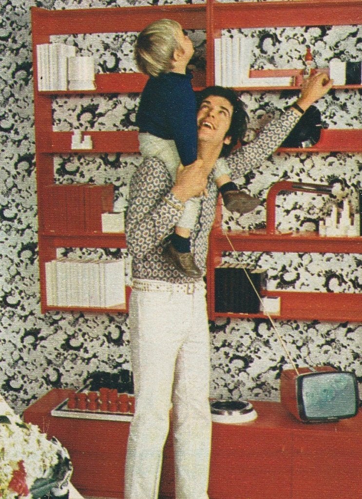 Retro reclame 1971 Van der Meer kasten jongetje bij papa, Verzenden, Overige typen