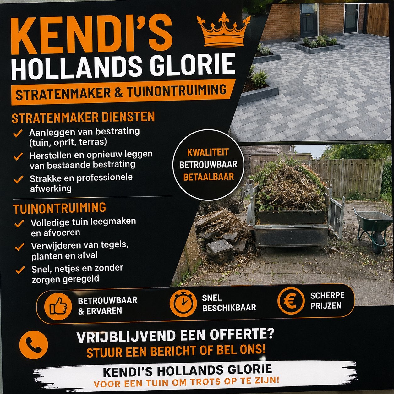 Stratenmaker gezocht?, Tuin en Terras, Tegels en Klinkers, Overige typen, Ophalen