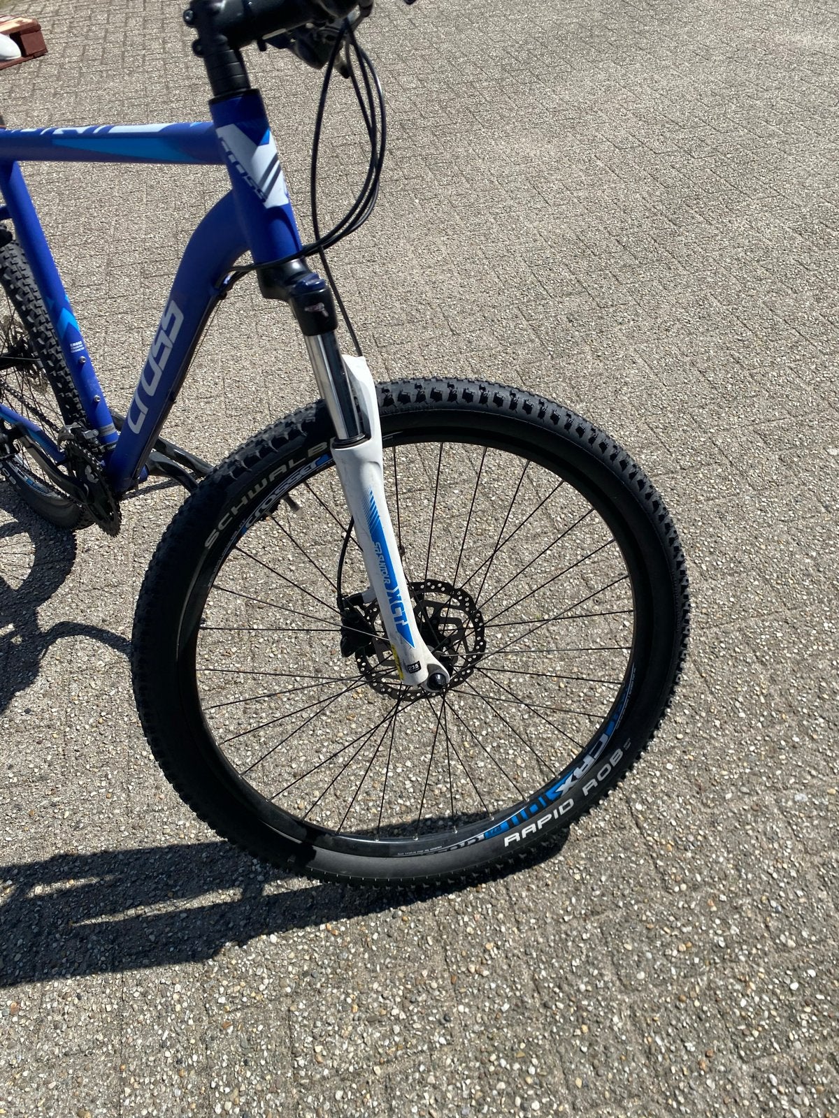 Blauwe Cross Mountainbike met Schijfremmen, Fietsen en Brommers, Fietsen | Mountainbikes en ATB, Gebruikt, Hardtail, Heren, Schijfrem