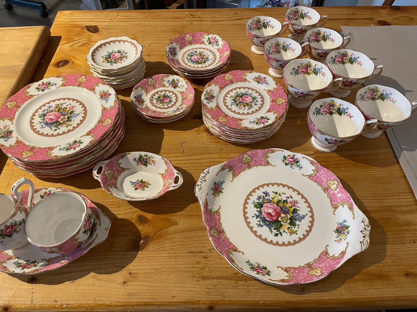 Compleet thee/gebak /ontbijt servies lady carlyle, Ophalen of Verzenden