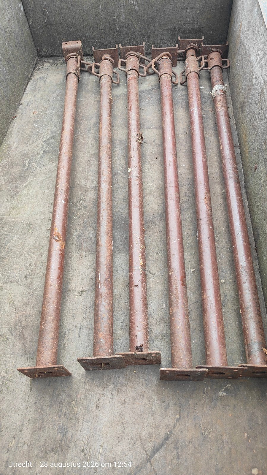 Gebruikte bouwstempels (6 stuks):  1,6-3m, Doe-het-zelf en Verbouw, Steigers, Ophalen, Gebruikt, Overige typen, Minder dan 2 meter