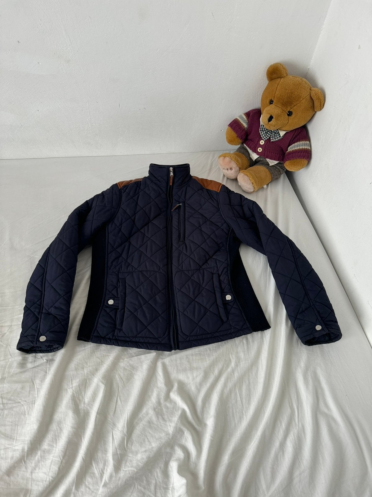 Vintage Ralph Lauren jas, Ophalen of Verzenden, Zo goed als nieuw, Maat 38/40 (M), Blauw