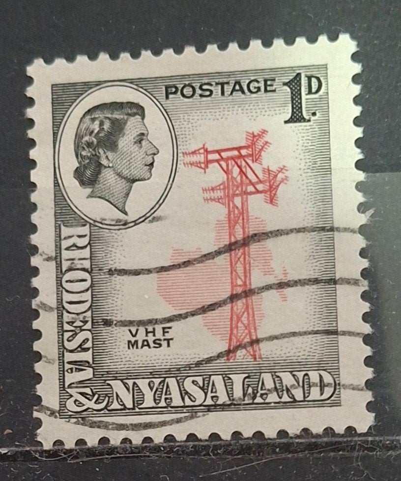 Rhodesie en Nyasaland Postzegel (B3-P27), Ophalen of Verzenden, Overige landen, Gestempeld