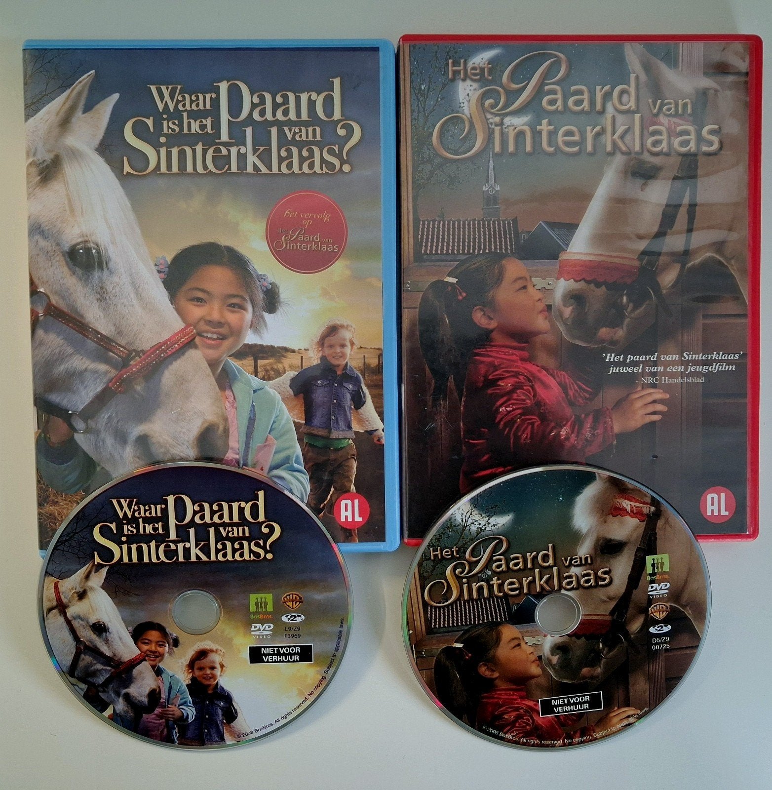 2X DVD Het paard en Waar is het paard van Sinterklaas  ?, Ophalen of Verzenden, Zo goed als nieuw