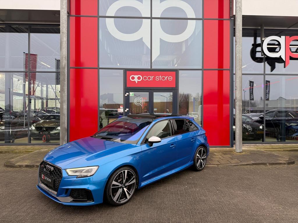 Audi A3 Sportback 2.5 TFSI RS3 quattro Full Panorama B&O RS, Automaat, Gebruikt, USB, Blauw
