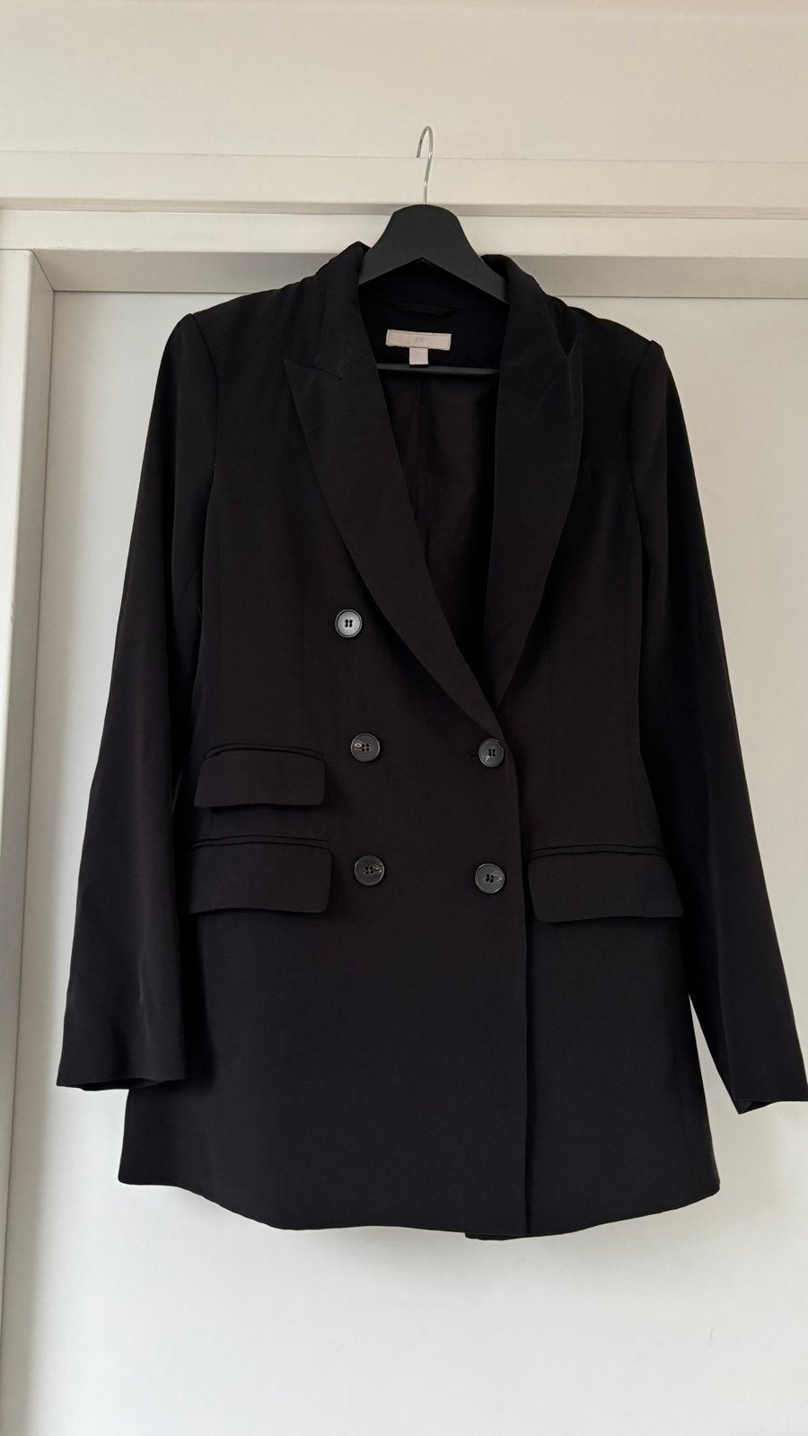 Zwart blazer colbert maat 34 H&M, Zwart, Ophalen of Verzenden, Zo goed als nieuw, Jasje