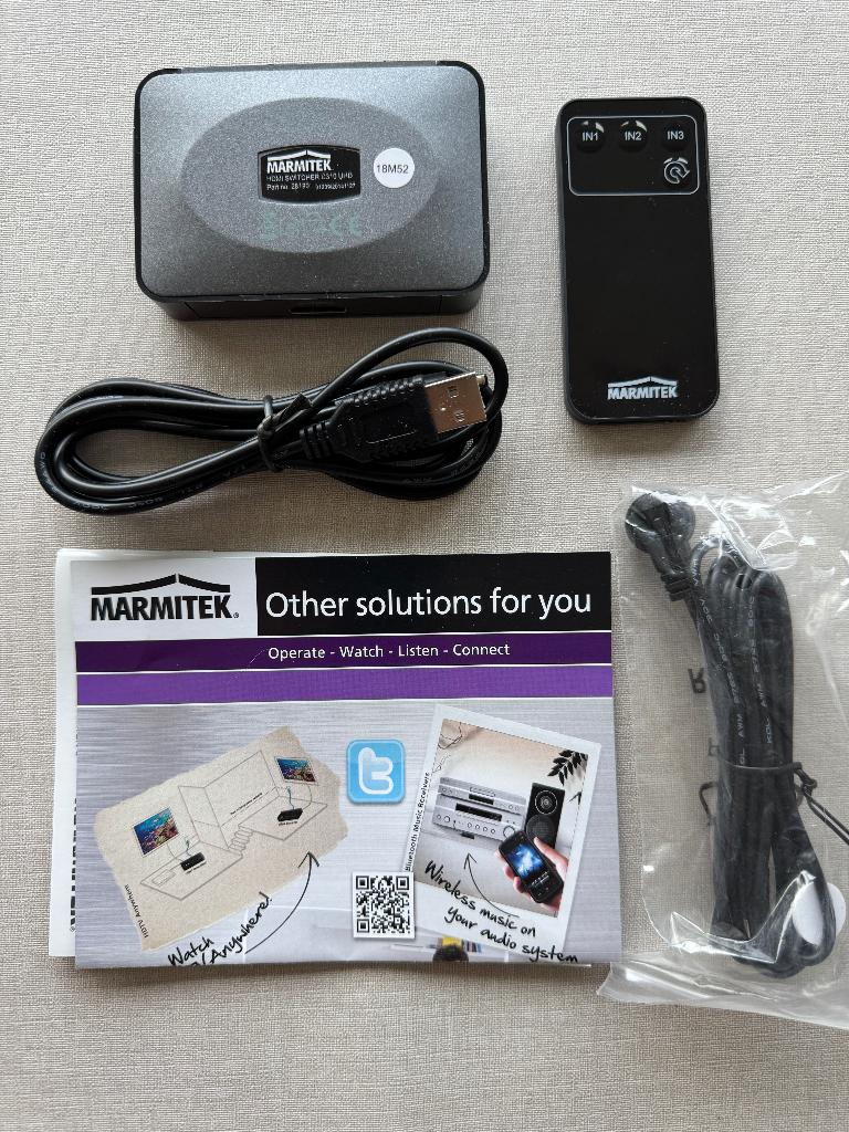 MARMITEK CONNECT 310 UHD HDMI Auto Switcher, Computers en Software, Netwerk switches, Zo goed als nieuw, Ophalen of Verzenden