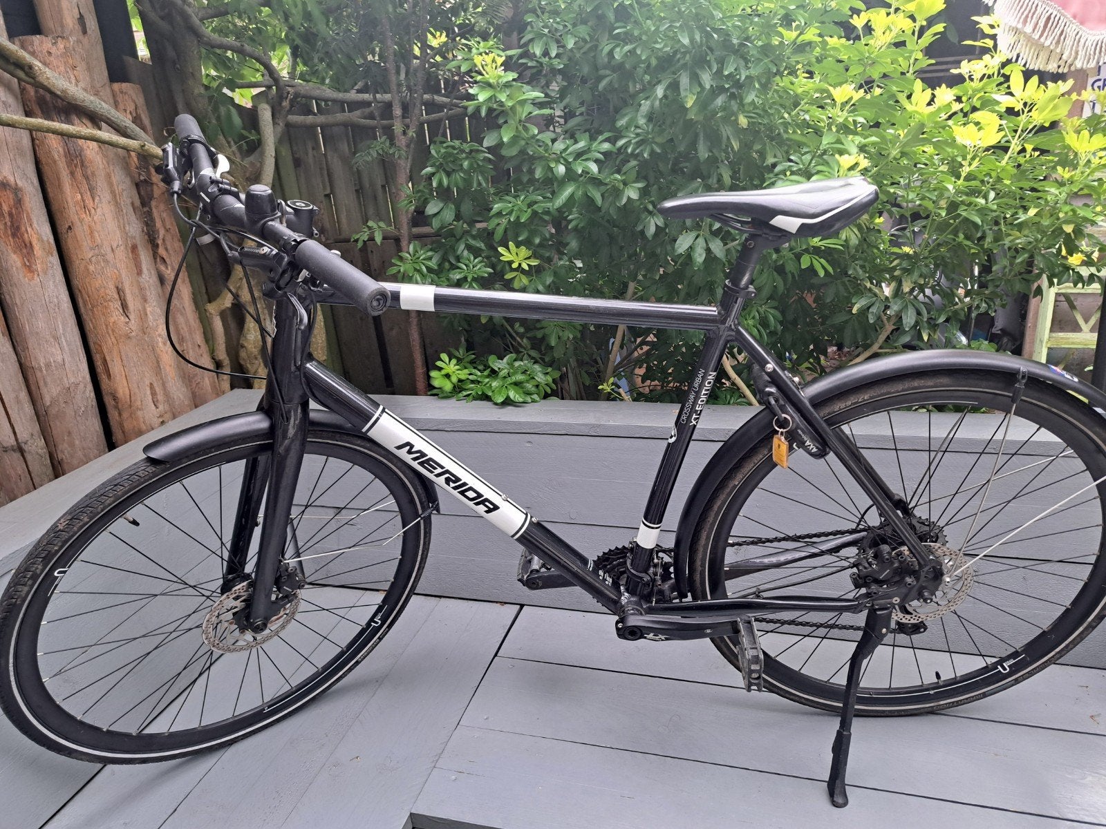 Merida crossway urban XT 58 cm zwart, 28 inch, Gebruikt, 10 tot 15 versnellingen, 57 tot 61 cm