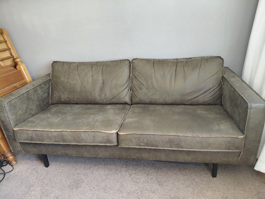 Bank Be Pure Home 2,5 zits donkergroen, Ophalen, Zo goed als nieuw, 75 tot 100 cm, 150 tot 200 cm
