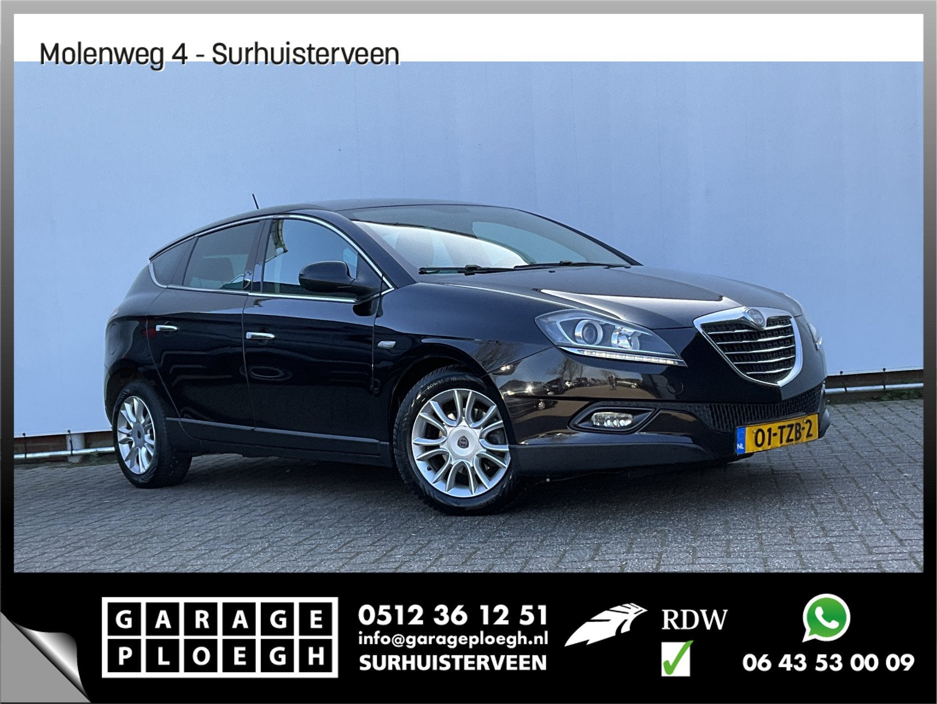 Lancia Delta 1.6-16V Silver Parrot Airco Goed onderhouden!, Auto's, Euro 5, Gebruikt, 4 cilinders, Zwart
