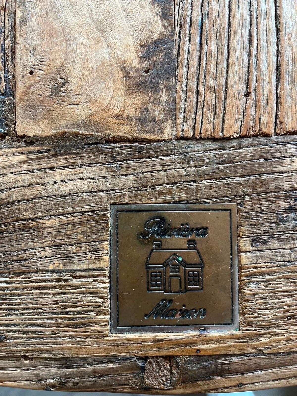 Riviera Maison Ronde Eettafel - Robuust Hout, Huis en Inrichting, Tafels | Eettafels, Ophalen, Gebruikt, 150 tot 200 cm, Rond