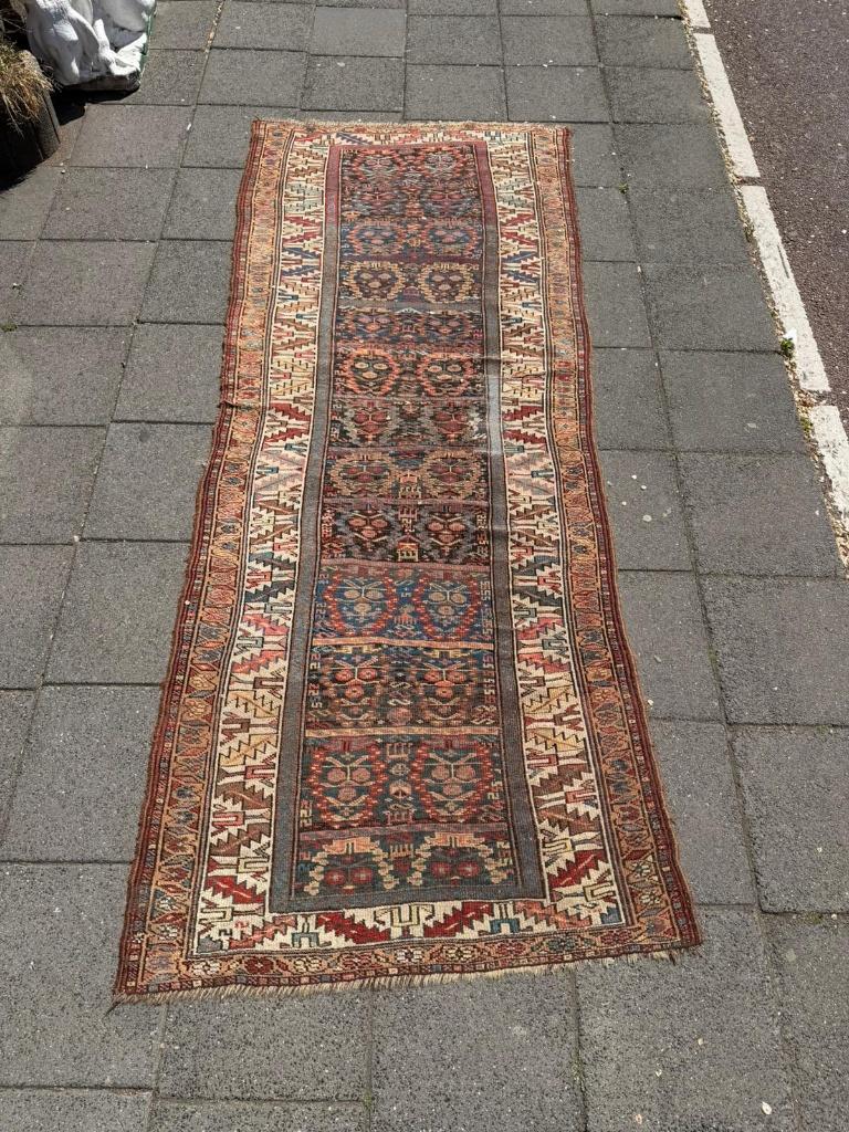 Antike Perzisch Tapijt Kurdistan (Antique runner) 290x110 cm, Gebruikt, Wol, 200 cm of meer, Ophalen of Verzenden