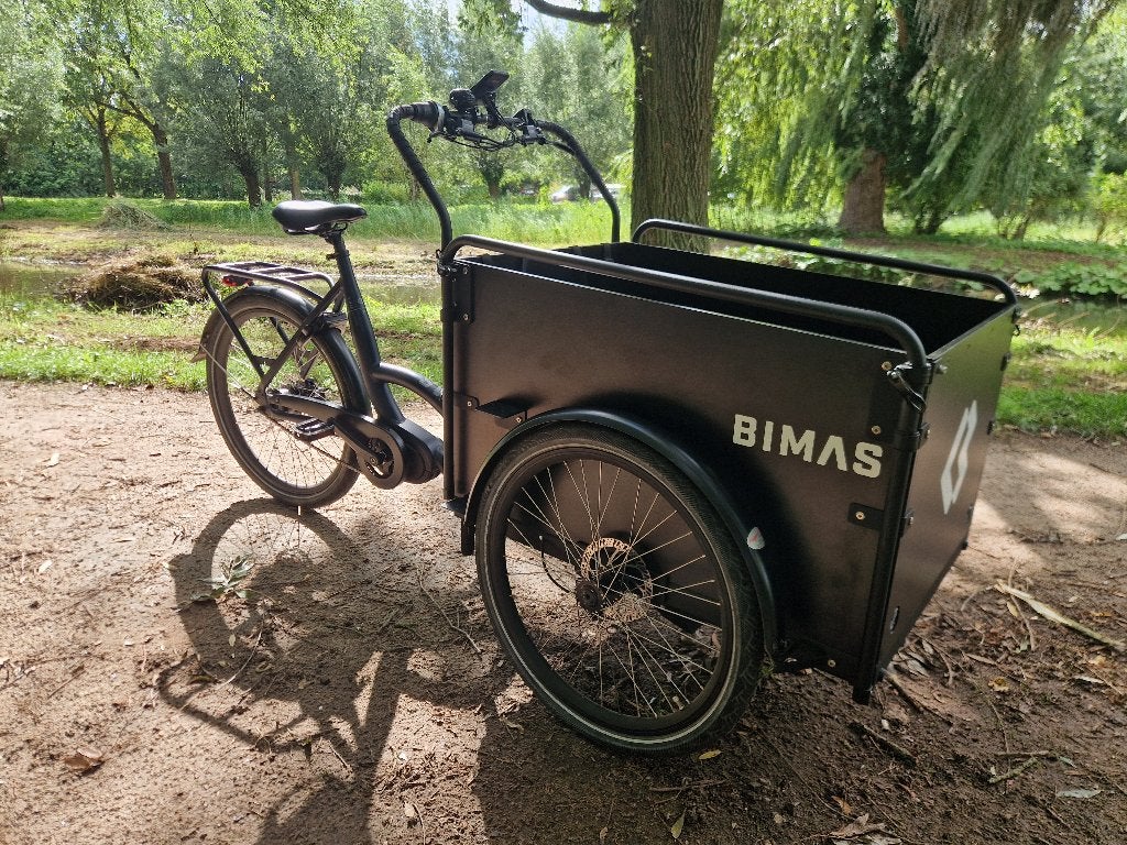 Bimas bakfiets elektrisch, Ophalen, Zo goed als nieuw, 4 kinderen of meer, Elektrisch