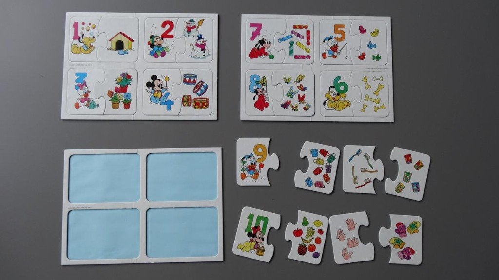 Puzzlino mickey mouse puzzel puzzle tellen getallen zoeken, Ophalen of Verzenden, Gebruikt, Puzzelen
