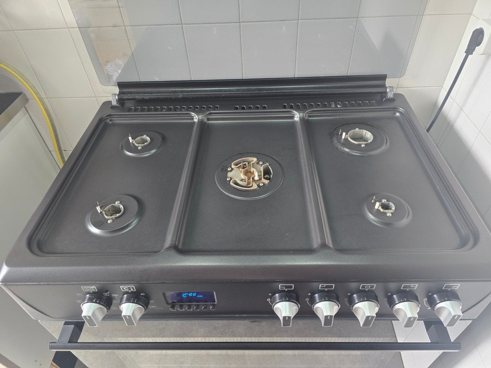 Wiggo WO-E909R (BB) Gasfornuis met 5 Kookzones en Grote Oven, Ophalen, 60 cm of meer, Gas, 85 tot 90 cm