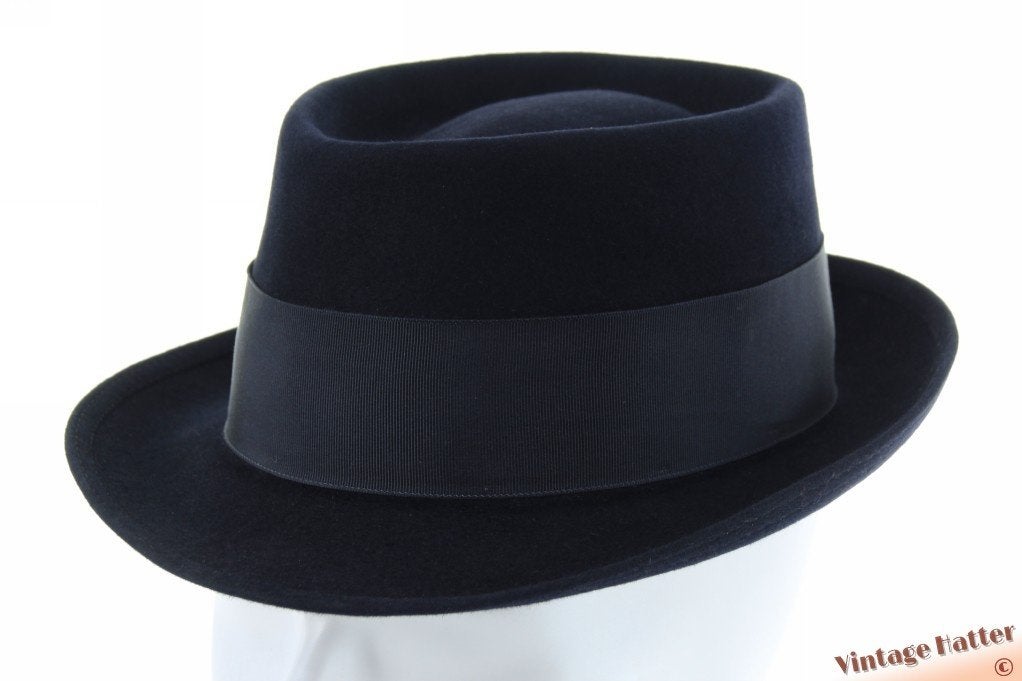 Druppelvormige hoed Stetson Tyler Navy geborsteld vilt 56, Stetson, Hoed, Ophalen of Verzenden, 57 cm (M, 7⅛ inch) of minder