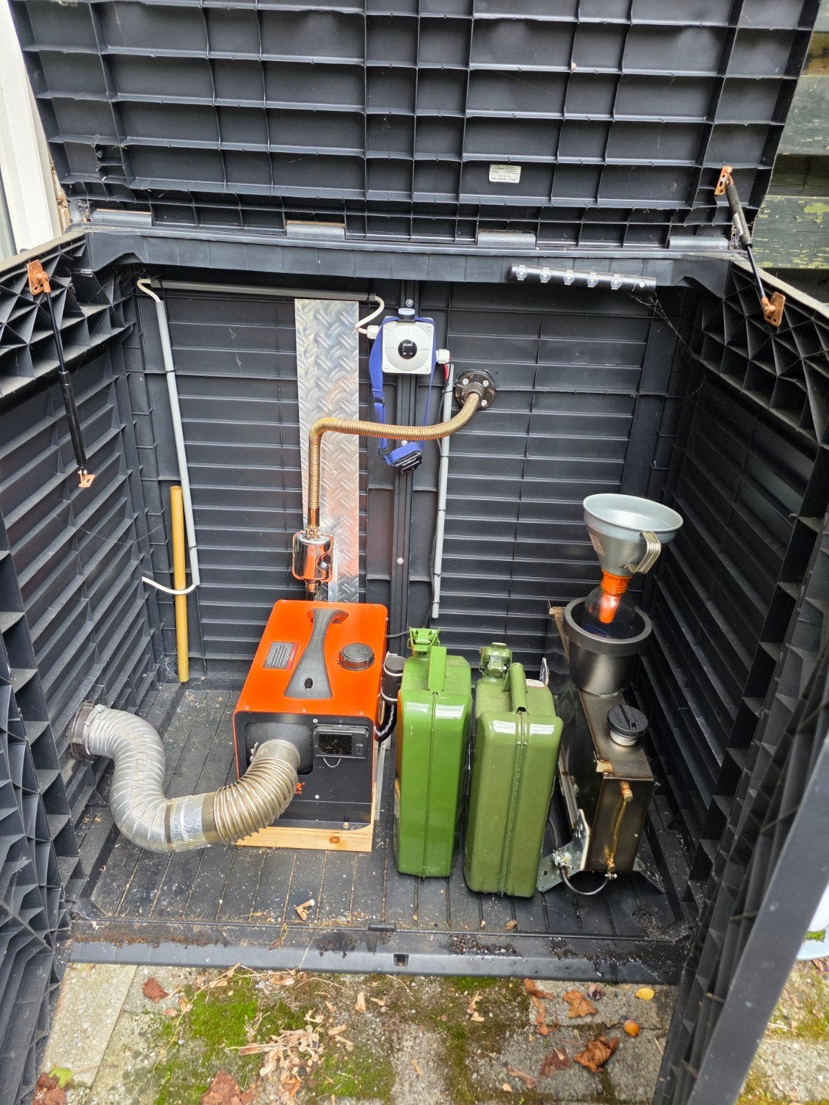 Vevor dieselkachel met ombouw en toebehoren, Huis en Inrichting, Ophalen, Overige brandstoffen, Gevelkachel, Zo goed als nieuw
