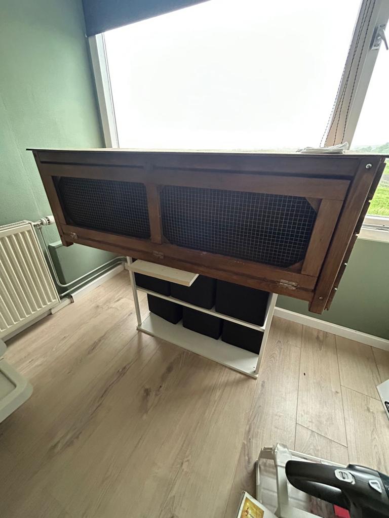 Houten Knaagdierhok caviahok konijnenhok, Dieren en Toebehoren, Rat, Hok, Ophalen, Minder dan 60 cm