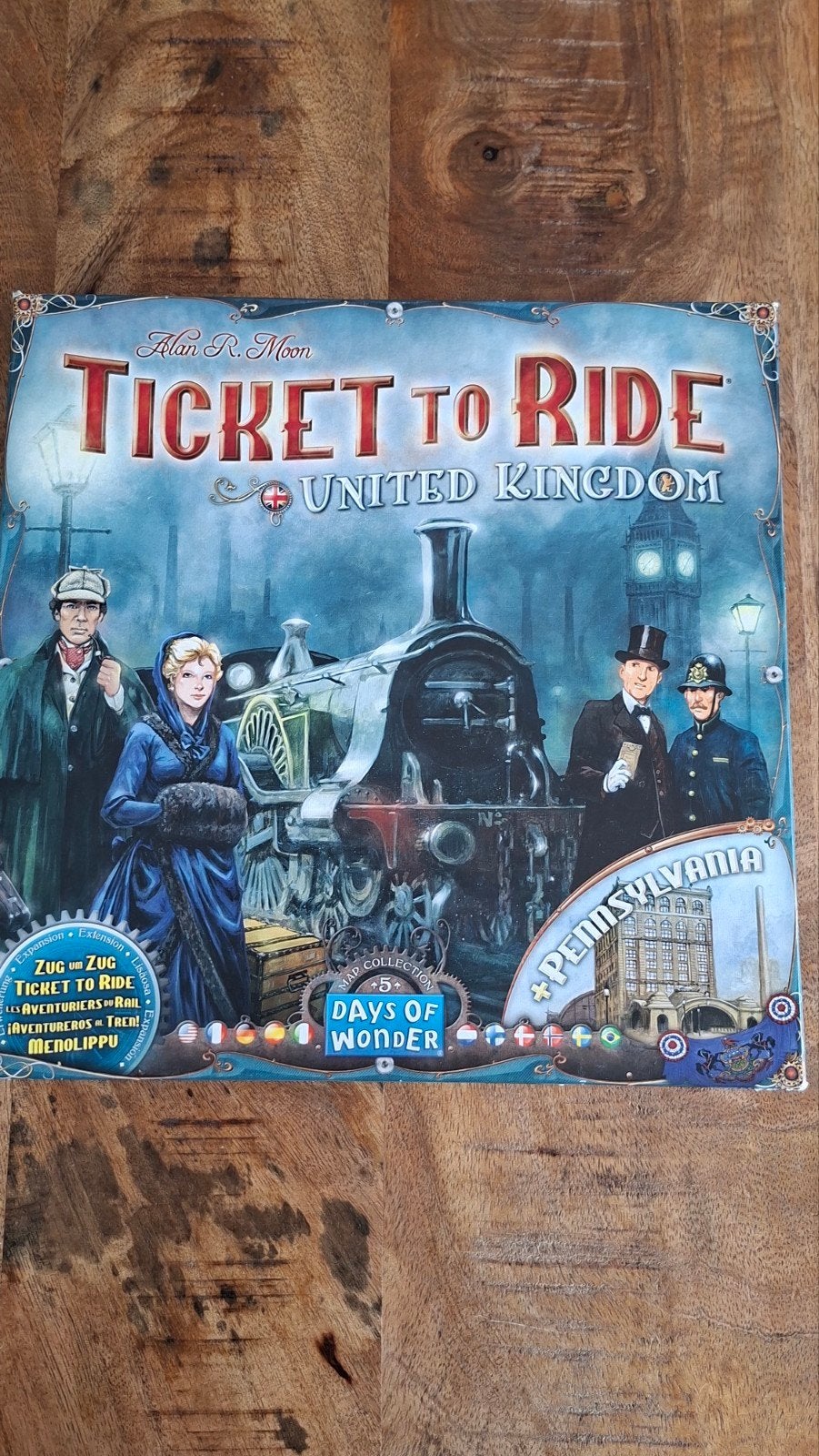 Ticket to Ride UK & Pennsylvania Uitbreiding, Ophalen, Days of Wonder, Zo goed als nieuw, Vijf spelers of meer