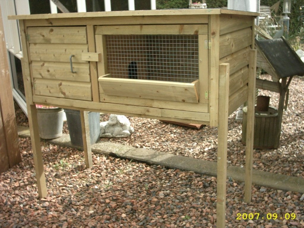 konijnenhok met nachthok, Dieren en Toebehoren, Knaagdieren en Konijnen | Hokken en Kooien, Ophalen, 110 cm of meer, Nieuw, 90 cm of meer