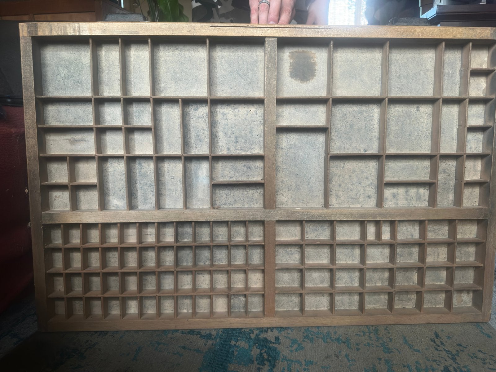 Oude letterbak/letterlade, Ophalen