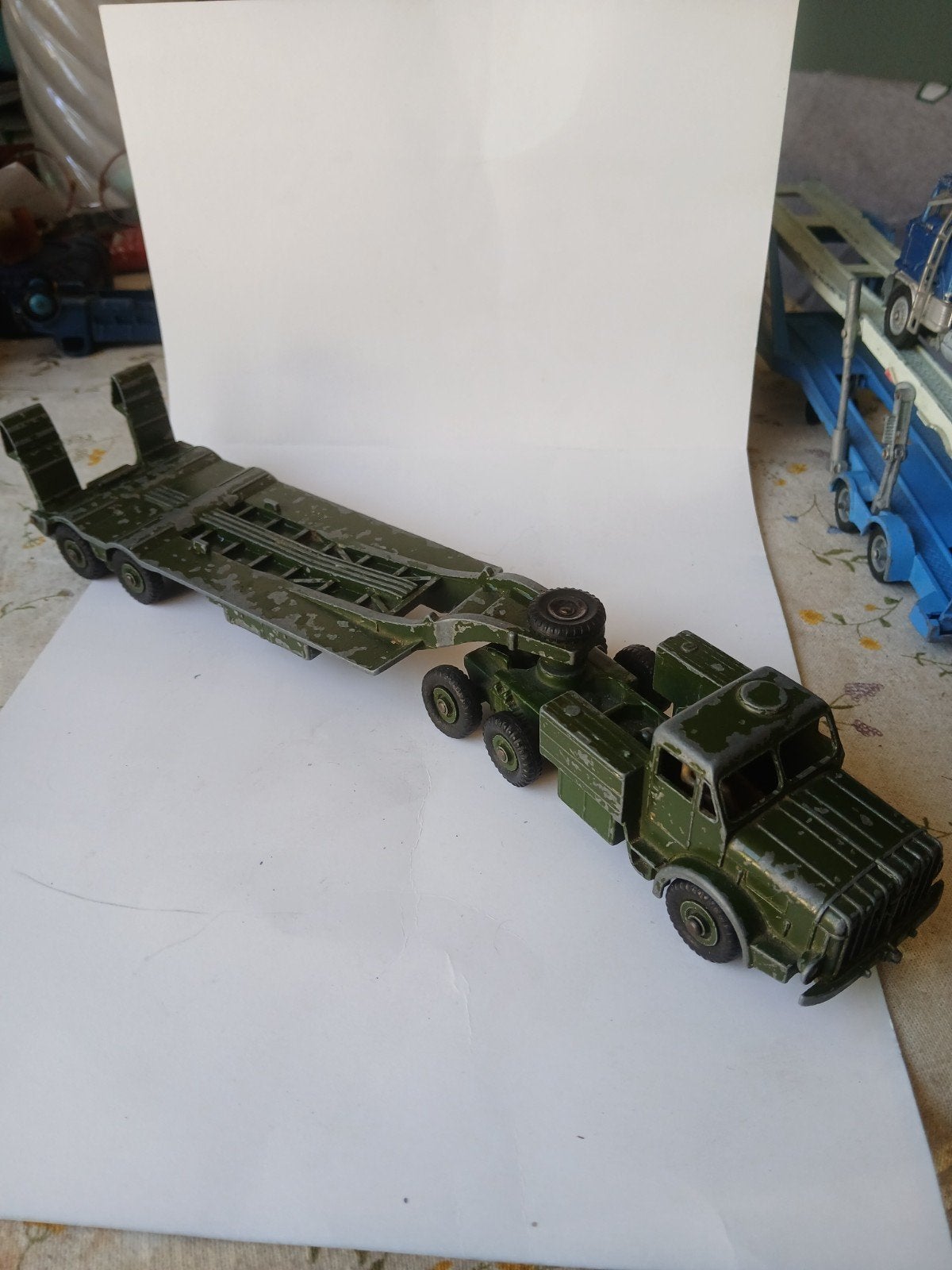 Thornycroft Mighty Antar met tank transporter.  Dinky Supert, Ophalen of Verzenden