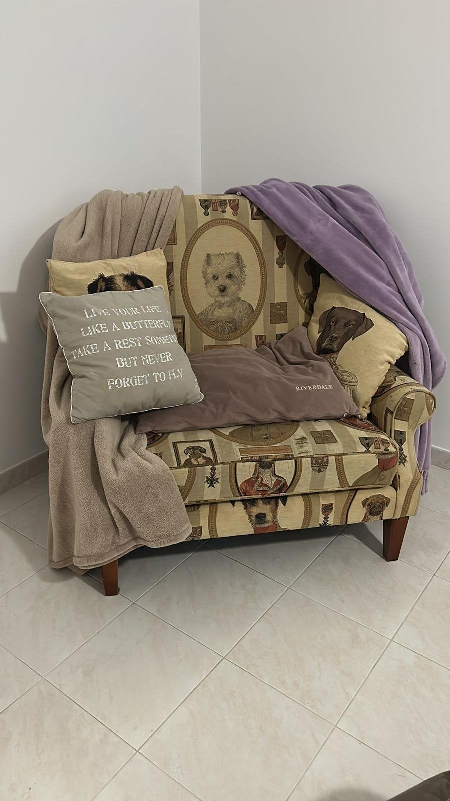 Supermooie en heerlijk zittende loveseat mooie print.., Ophalen, Gebruikt, 100 tot 125 cm, 100 tot 125 cm