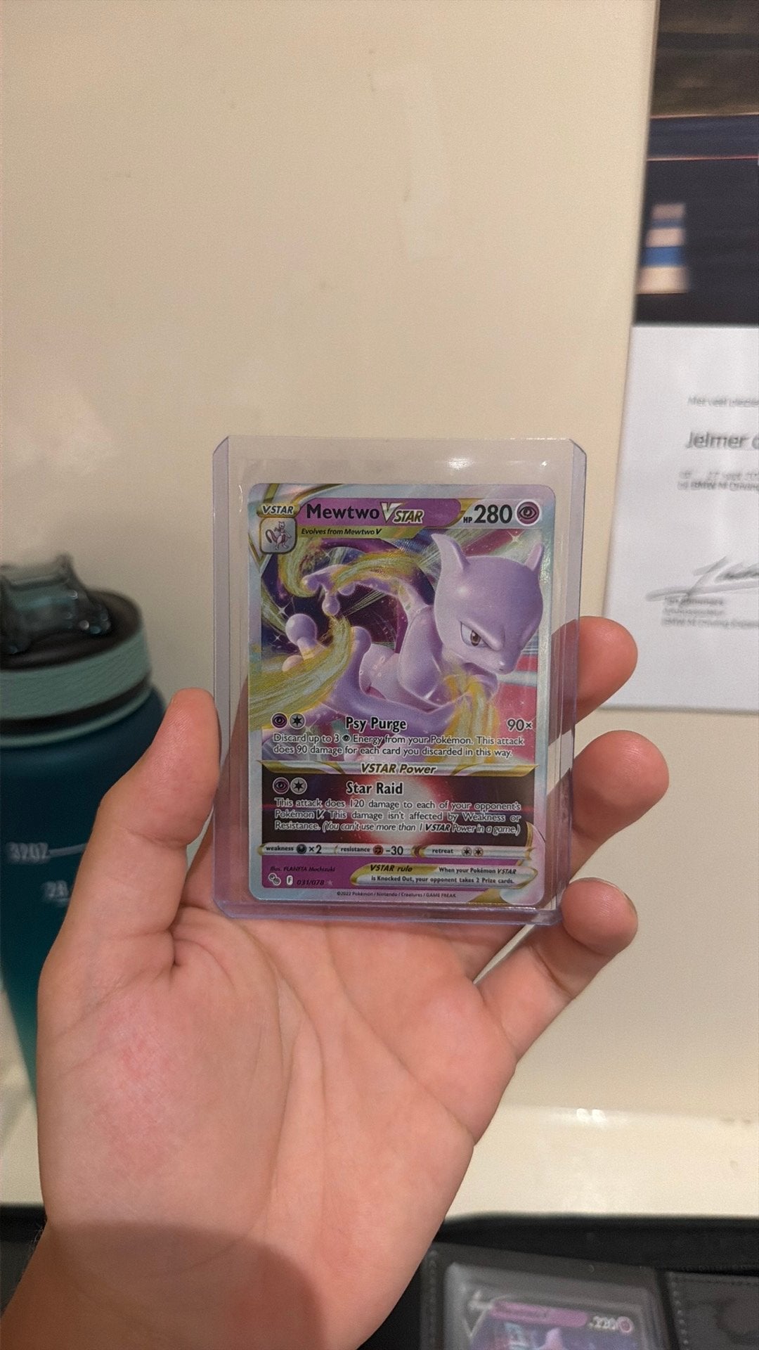 Mewtwo Vstar 031/078, Ophalen of Verzenden, Zo goed als nieuw