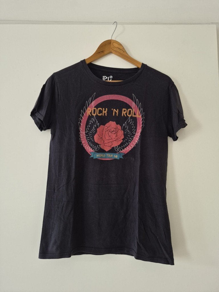 T-shirt PBK zwart dames maat XS - Rock'n Roll, Kleding | Dames, Zwart, Ophalen of Verzenden, Zo goed als nieuw, Korte mouw