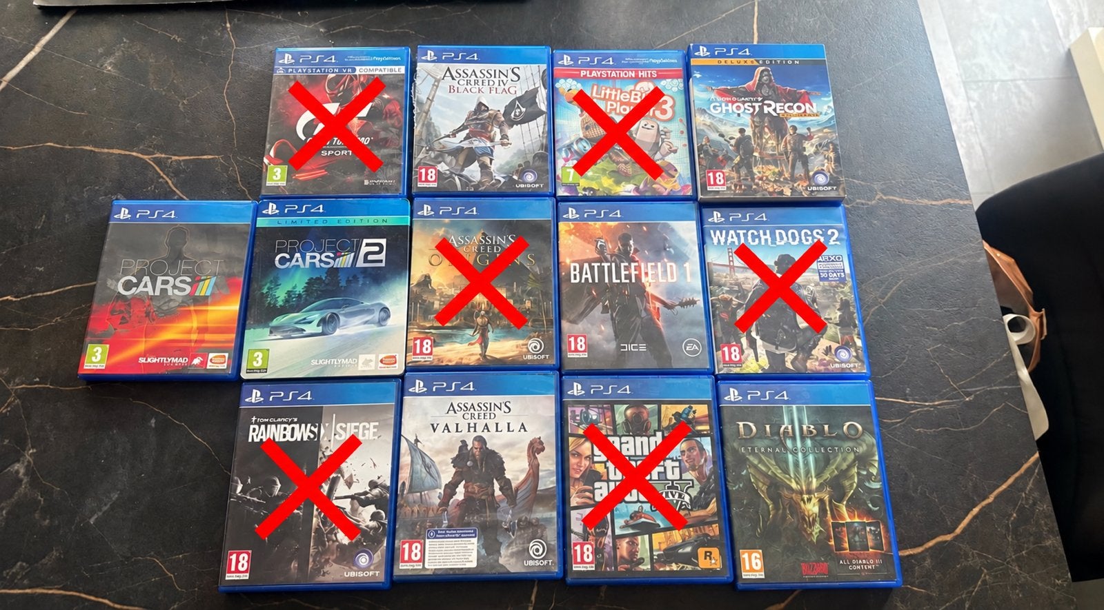 PS4 Games Bundel - Diverse Topgames, Online, Gebruikt, Vanaf 18 jaar, Overige genres