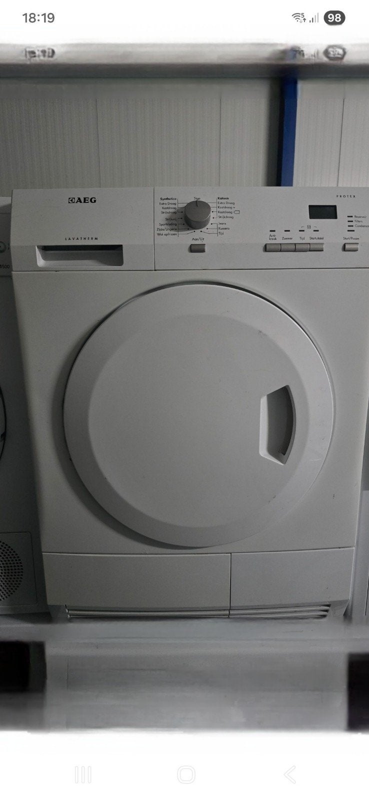 AEG T65370AH3 Warmtepompdroger., Witgoed en Apparatuur, Ophalen, 6 tot 8 kg, Gebruikt, 85 tot 90 cm