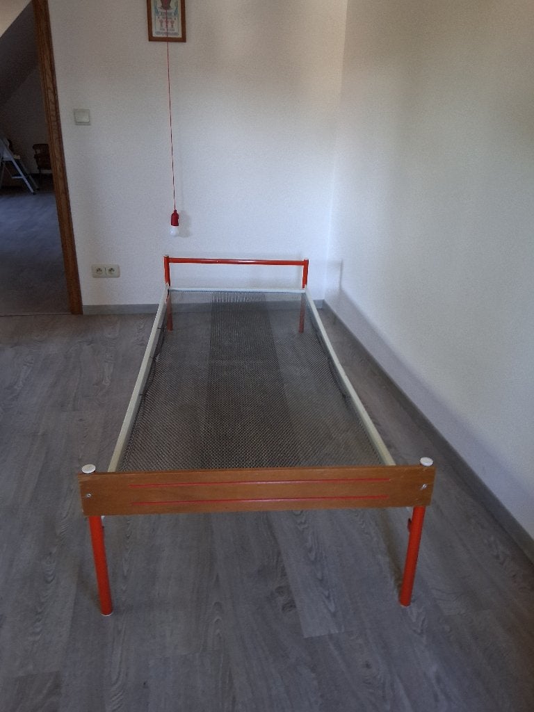 1 pers. bed met matras 1.90x0.80, Ophalen, Gebruikt, 70 tot 85 cm, Matras