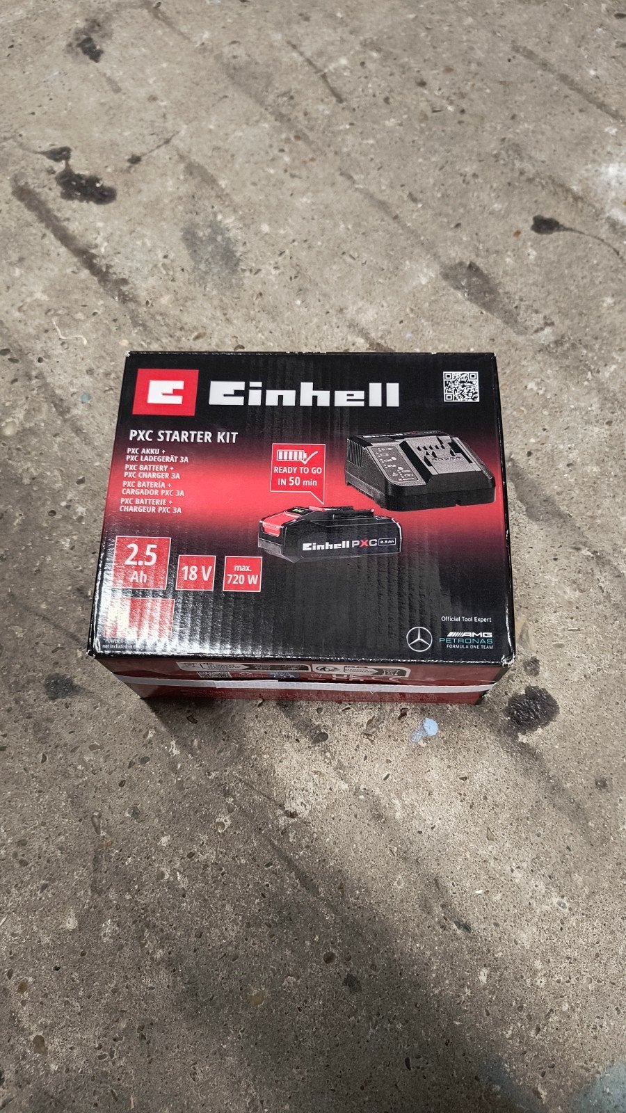 Einhell PXC Starter Kit 2.5 Ah 18V Accu en Oplader, Ophalen of Verzenden, Nieuw, 600 watt of meer, Overige typen