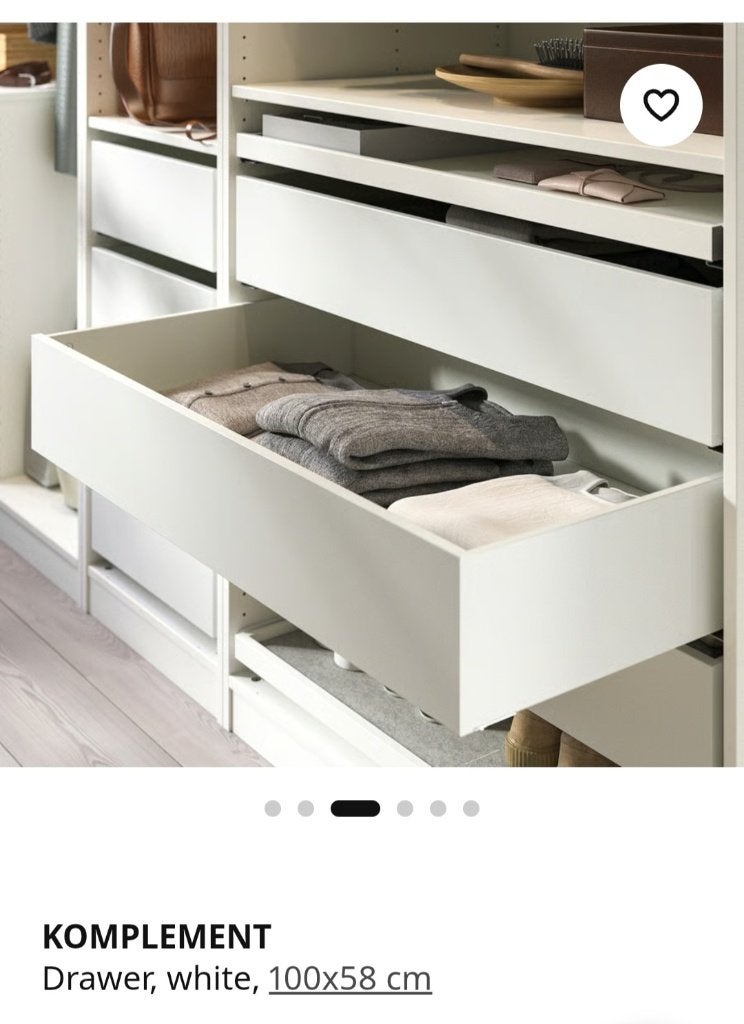 Ikea komplement drawer, Huis en Inrichting, Kasten | Kledingkasten, Ophalen, 50 tot 100 cm, Zo goed als nieuw, Minder dan 100 cm