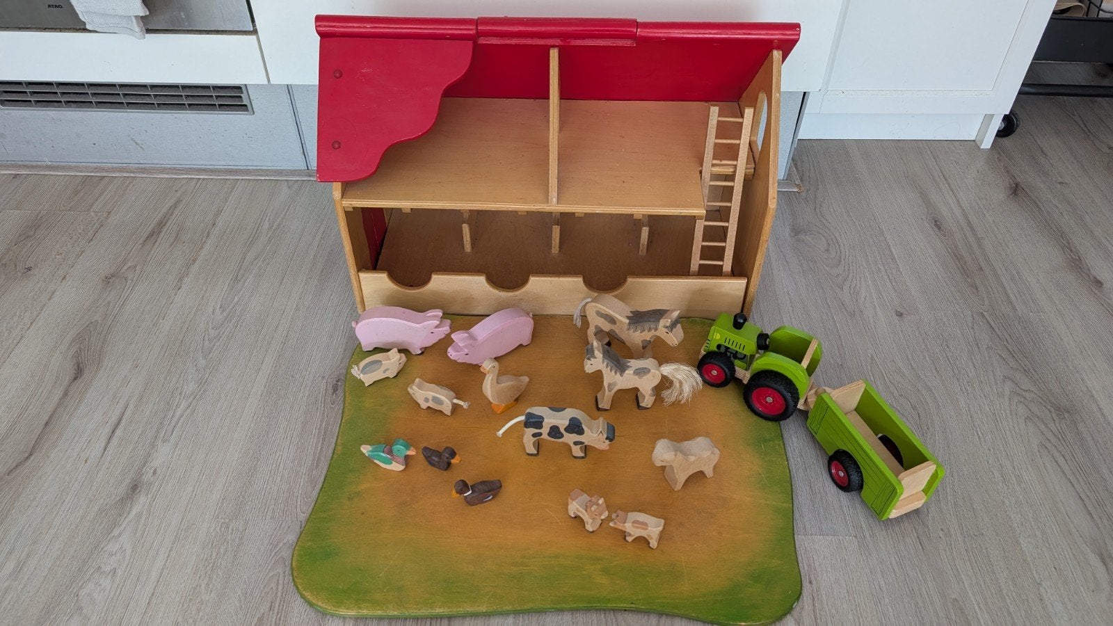 Houten speelboerderij - Van Dijk Toys, Ostheimer, Holztiger, Ophalen, Gebruikt