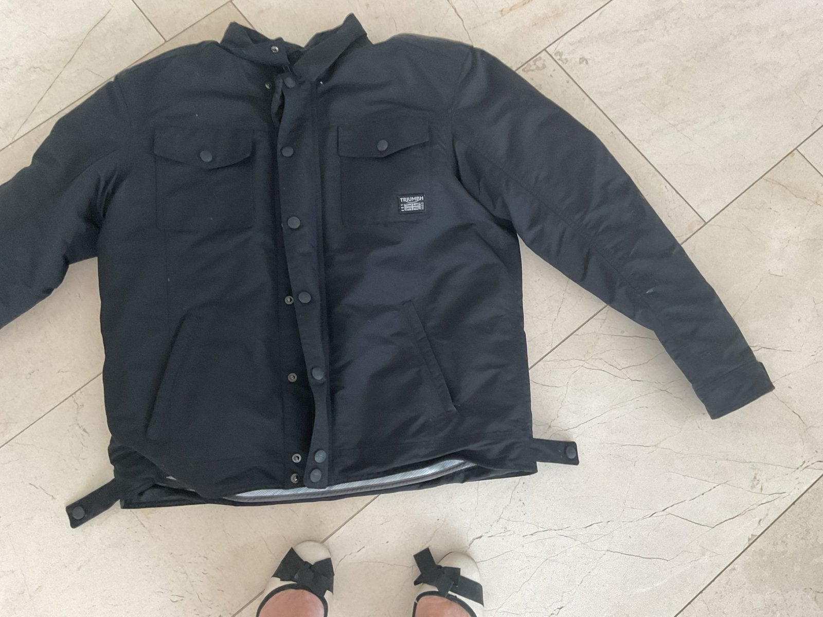Motorjas, Ophalen, Zo goed als nieuw, Maat 56/58 (XL), Zwart